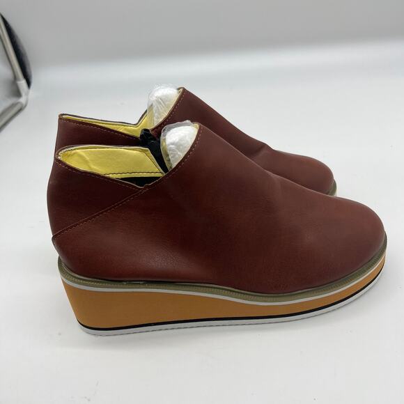 Ankle Boots Round Toe Casual Comfortable Lightweight Brown Size 8US / 39CN - Picture 1 of 9